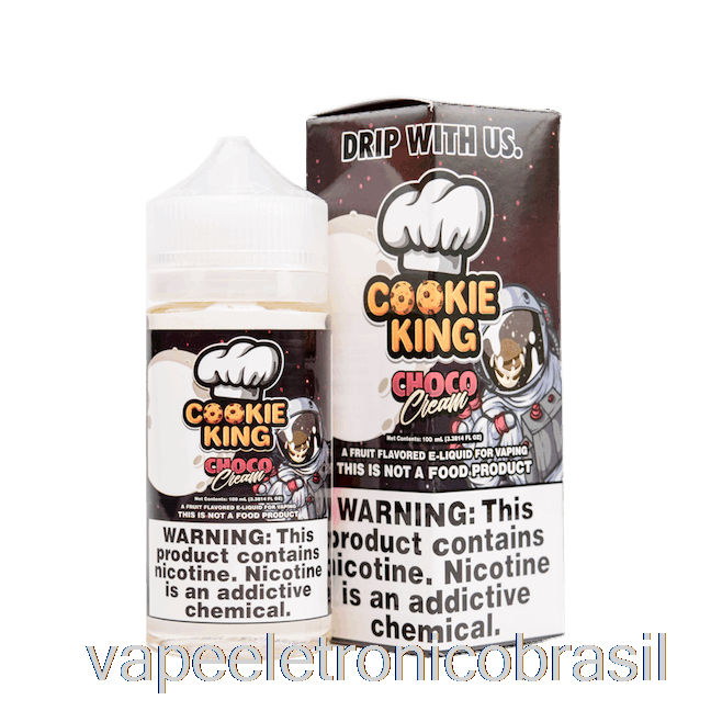 Vape Recarregável Choco Cream - Cookie King - 100ml 0mg